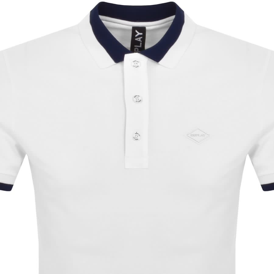 Replay Short Sleeved Logo Polo T Shirt White